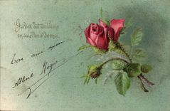 CPA Fantaisie Fleurs (en relief)