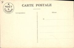 Postal Claustro de la Abadía de Hautvillers Propiedad de la Casa Moet y Chandon