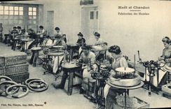 CPA Champagne Moet & Chandon Fabrication des muselets