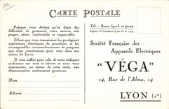 Vintage Postcard Publicity French company of the electricals appliance Vega Angel