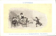 CPA Publicite L'omnibus Phosphatine Freres Enfants