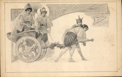 Vintage Postcard Fantasy Women Tank