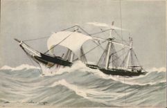 CPA Bateau Illustrateur Haffner En fuite Voilier