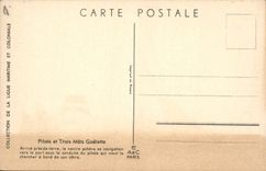 Vintage Postcard Boat Pilot Haffner Illustrator and three chechmates schooner