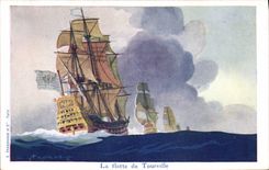 CPA Bateau Illustrateur Haffner La flotte de Tourville
