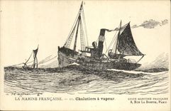 CPA Bateau Illustrateur Haffner Chalutiers a vapeur