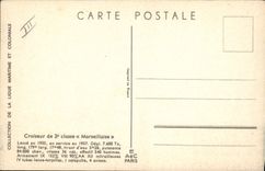 881 Boat War Illustrator Haffner Cruiser of 2nd Marseilles class