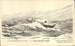 Vintage Postcard Boat Illustrator Haffner Lifeboat