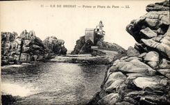 CPA Phare Ile de Brehat Pointe et Phare du Paon