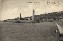 CPA Phare Cette Vue generale Bateau