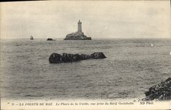 CPA Phare de la Vieille vue prise du recif Gorlebella La Pointe du Raz
