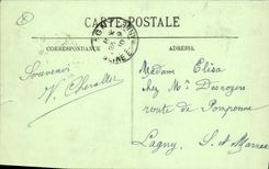 Vintage Postcard Headlight Dieppe Effect of waves