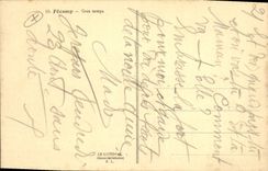 CPA Phare Fecamp Gros temps