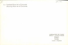 Vintage Postcard Militaria Paris Fusillade Places Harmony