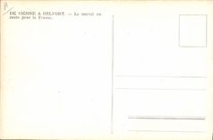 Postal Militaria de Siena a Belfort el convoy en marcha para Francia