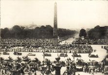 Vintage Postcard Militaria Paris Defile of the FFI Places Harmony