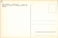 Vintage Postcard Militaria Of His has Belfort A Lyon the General one of Lattre de Tassigny congratulated on the officers