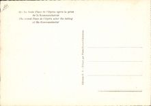 Vintage Postcard Militaria Paris crowd Places Opera after the catch of the German military command