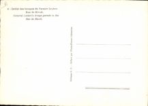 Vintage Postcard Militaria Paris Ravelled of the troops of the army Leclerc Street of Rivoli