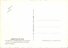 Vintage Postcards Militaria Liberation of Paris the FFI ravel Place of the Harmony