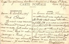 Vintage Postcard Clock Rouen Street of the Large clock