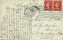 Vintage Postcard Clock Nantes Belfry of the church co. Cross