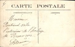 Astronomical Vintage Postcard Clock Beauvais Truth