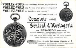 Vintage Postcard Horloge Counter of Besancon clock industry Shows