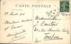 Postal Reloj Versalles Gran Trianon Péndulo Imperio en porcelana de Sepada