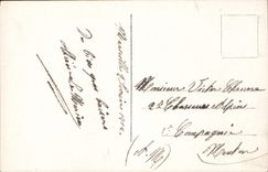 Vintage Postcard Woman Clock Clock