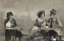 Vintage Postcard Fantaisie Woman Lives Russia Russia Champagne