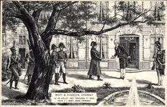 CPA Folklore Vin Vendange Champagne Moet & Chandon Epernay Napoleon 1er rend visite a J Moet Maire d'Epernay