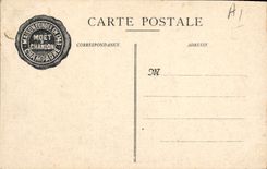 Postal Folclore Vino Vendimia Champaña Moet & Chandon la vendimia al Mesnil sobre Oger