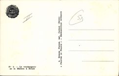 Postal Folclore Vino Vendimia Champaña Moet & Chandon el cuévano de la Casa a Bouzy