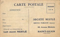 Vintage Postcard Publicite the Nestle baby makes the admiration of all Police Police officer