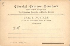 Vintage Postcard Publicity Social economy Fast Chocolate Grondard Orlow Exposure 1900