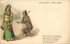 CPA Publicite Saint Galmier Source Badoit