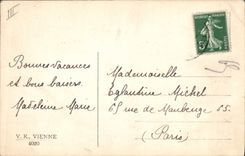 Vintage Postcard Fantasy Illustrator Children Lamb