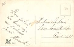 Vintage Postcard Fantasy Illustrator Woman Children April 1st