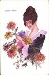Vintage Postcard Fantaisie Illustrator Xavier Sager Femme Good celebrates
