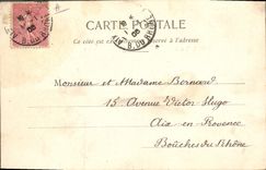 Vintage Postcard Fantasy Flowers Sea Weeds Alges navy