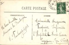 Vintage Postcard Boulogne Headlight on Sea the re-entry of the boats of sin Boats