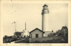 CPA Phare Cap d'Antibes Le phare et le semaphore