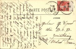 Vintage Postcard Headlight Cape d' Antibes the headlight and the semaphore