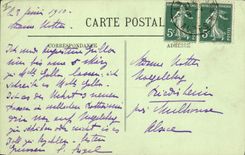 Vintage Postcard Headlight Cabbes Sunset on Esterel Boat