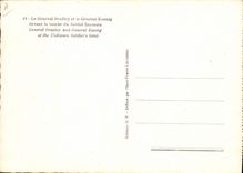 Modern Postcard Militaria the General Bradley and General Koenig in front of the tomb of the Paris unknown soldier