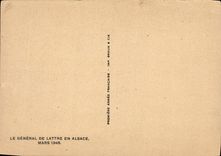 Modern Postcard Militaria the General one of Lattre in Alsace March 1945