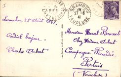 Vintage Postcard Bridge of Terrassac Lamalou Baths