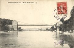 Vintage Postcard Bridge of the Verdon Greoux Baths