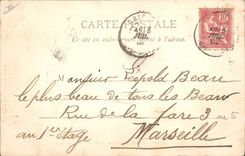 Vintage Postcard Bridge on the Verdon Greoulx Baths